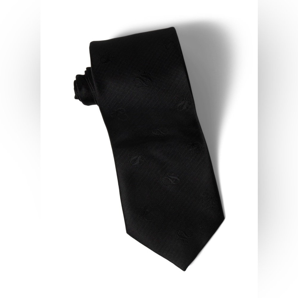 Scotch & Soda Handmade Tonal Ampersand Logo Print Tie – Black
